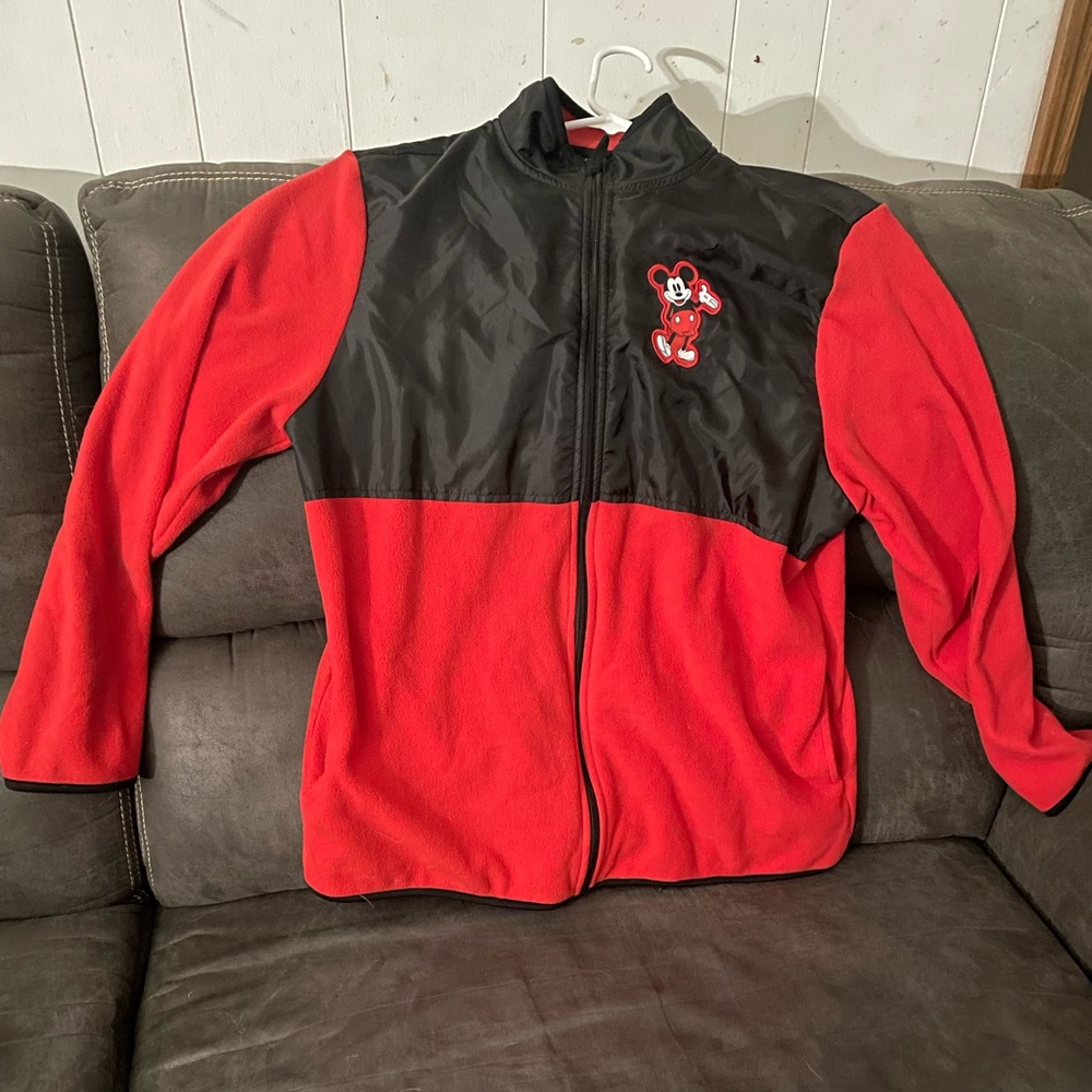 EUC Disney Store Fleece Mickey Mouse jacket Unisex size Large.